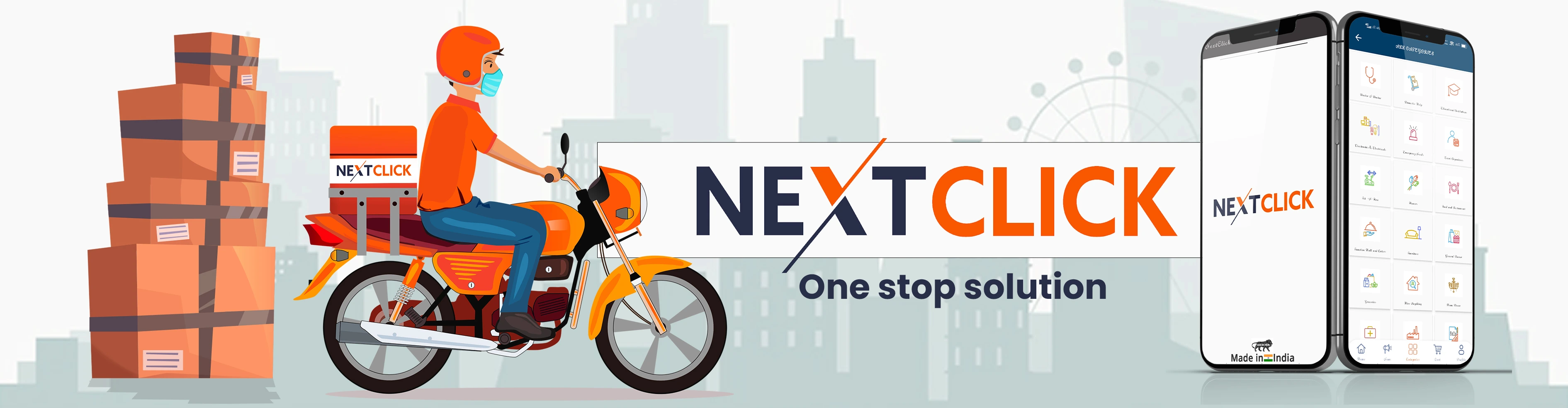 delivery boy delivering online orders like groceries &  food orders