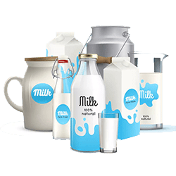 100% natural milk from farm